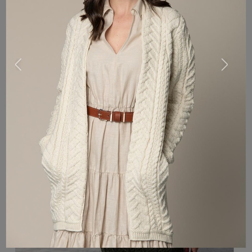 Blarney Woolen Mills Cable Knit Aran Cardigan - NWOT